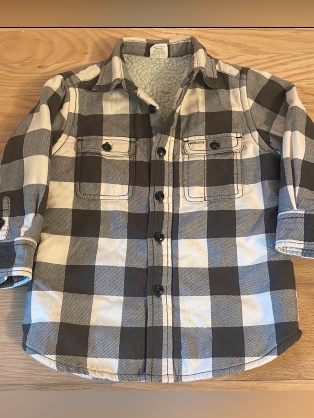 Kids Buffalo Check Sherpa Shacket, Crewcuts, Size 2